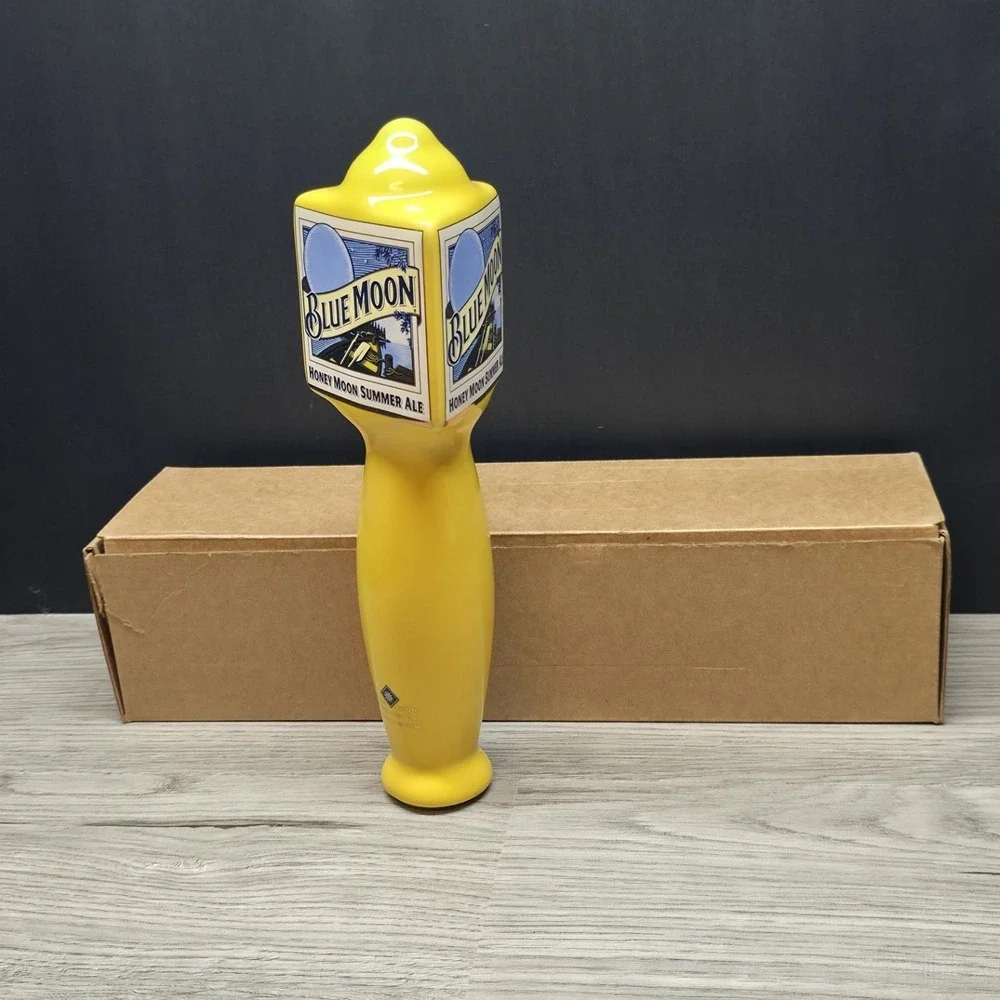 Ceramic Blue Moon Honey Moon Summer Ale Beer Tap Handle - 10